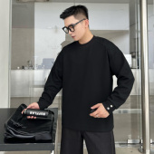 二十二号穿搭 T恤男 卫衣开叉高级感长袖 流星双面空气棉 设计款