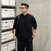 长袖 二十二号穿搭显肩宽小V设计款 男士 保暖德绒内搭打底衫 T恤 冬季