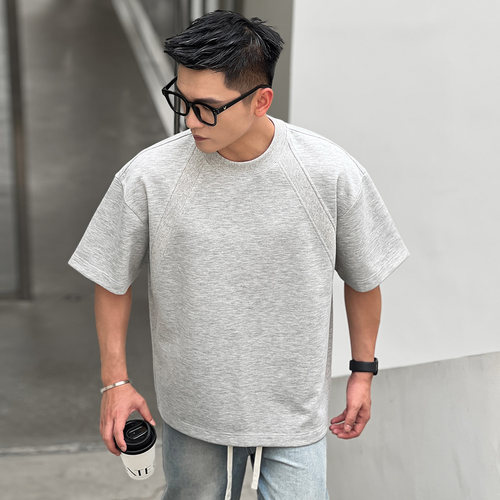 二十二号穿搭【秒变直角肩】澳产云朵空气层螺纹抗皱挺阔T恤短袖