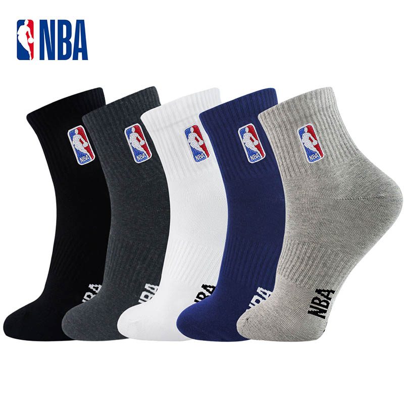 NBA袜子中筒运动袜男士休闲棉袜春夏吸汗毛巾底加厚跑步篮球袜男