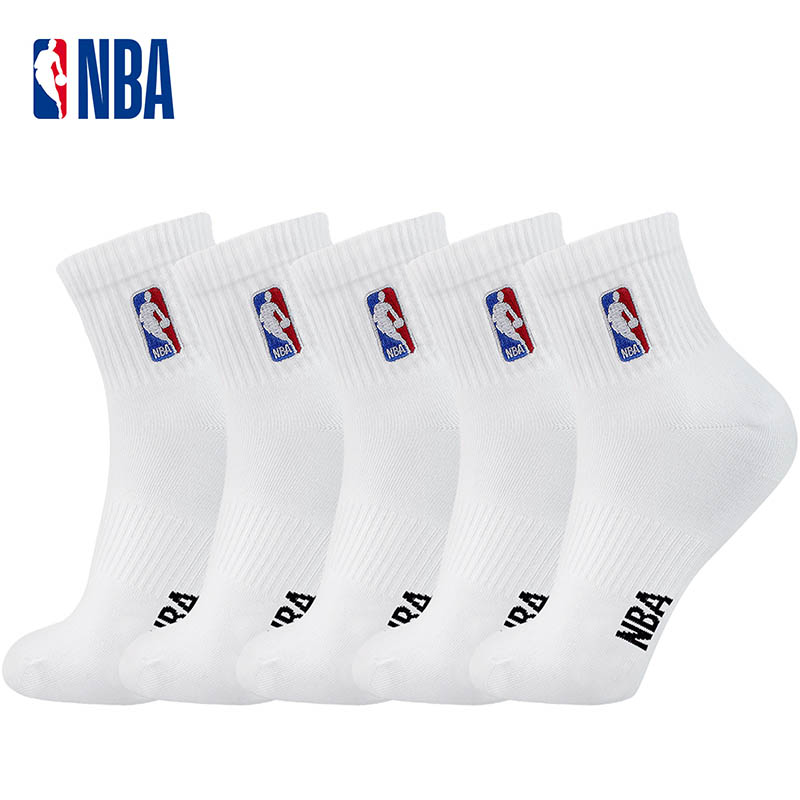NBA袜子男中筒休闲运动精梳棉袜