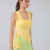 含固定胸垫健身衣女子无袖 器械训练上衣多巴胺瑜伽小背心吸汗外穿