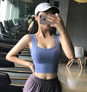 新款瑜伽背心防震跑步聚拢定型高强度专业健身美背运动内衣文胸