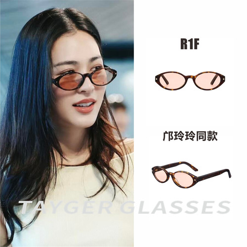 邝玲玲2025新款透茶色太阳镜