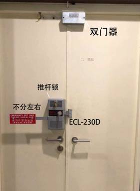 ECL-230D推杆通道锁锁具 -钥匙-电池-