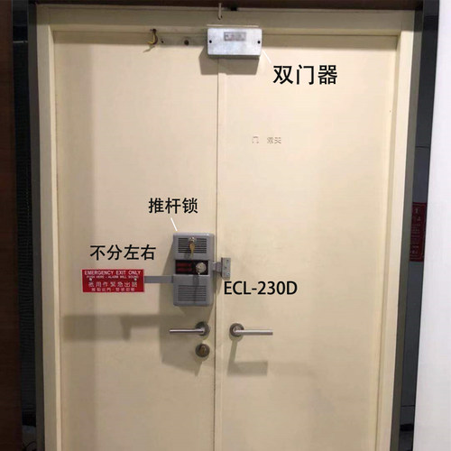 ECL-230D推杆通道锁锁具 -钥匙-电池-
