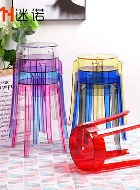 亚克力透明吧凳Ghost stool现代简约高脚凳北欧吧台椅塑料餐台椅