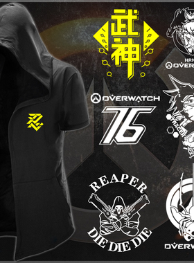 overwatch短袖T恤半藏源氏守望先锋游戏周边卫衣服暴游戏雪披风衣