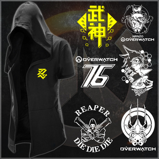 overwatch短袖T恤半藏源氏守望先锋游戏周边卫衣服暴游戏雪披风衣