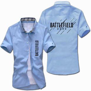 BF战地2042战地风云游戏周边衬衫Battlefield长袖衬衣男修身夏季