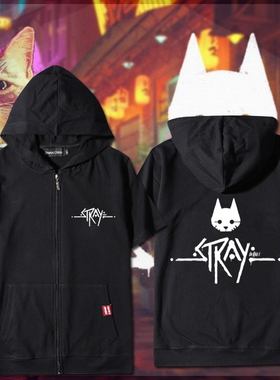 迷失猫游戏周边卫衣 Stray Steam流浪猫T恤帽衫宽松运动潮牌上衣