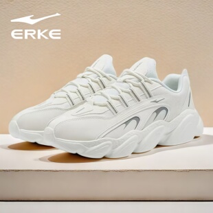 鸿星尔克男鞋2026春季新款软底回弹运动鞋厚底减震百搭轻便老爹鞋