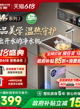 AO史密斯MS家用加热一体厨下大流量反渗透热直饮净水器