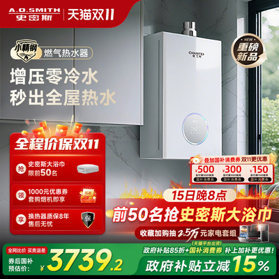 【新品小精钢TJA1】AO史密斯佳尼特燃气热水器小体积零冷水16升