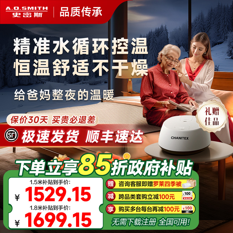 ao史密斯恒温水暖床垫电热毯