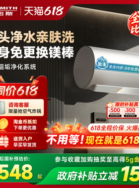 国补史密斯佳尼特电热水器60/80升JC3免换镁棒双棒免清洗浴室洗澡