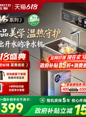 AO史密斯MS家用加热一体厨下大流量反渗透热直饮净水器