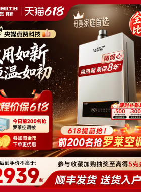 【全能爆款】AO史密斯小精钢燃气热水器13/16升EC3恒温EC5/EJ5Wi