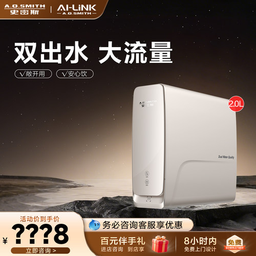 史密斯门店在售双出水净水机
