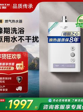 [精钢]AO史密斯佳尼特PC0家用燃气热水器天然气恒温13L/16升厨房