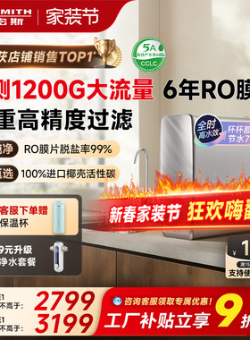 A.O.史密斯佳尼特直饮机家用过滤蓝鲸净水器CR2800AE1