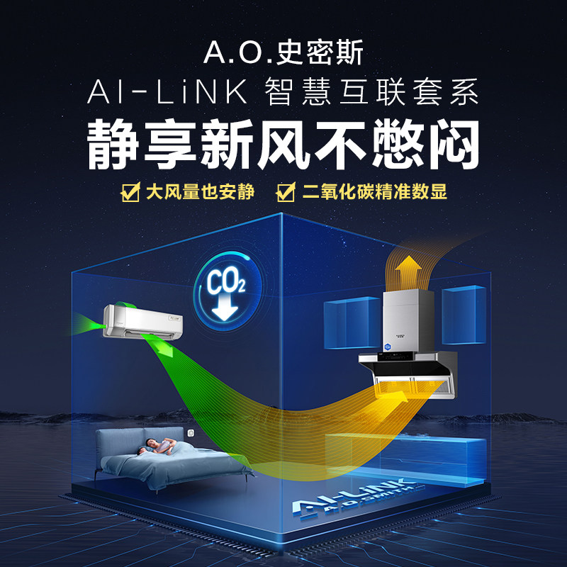 【门店在售】AO史密斯AI-LiNK高端智慧互联烟机+空调套系预约订金