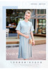 [ 2019 New summer]Female models Simplicity temperament Waist Show thin Solid T-shirt Dress
