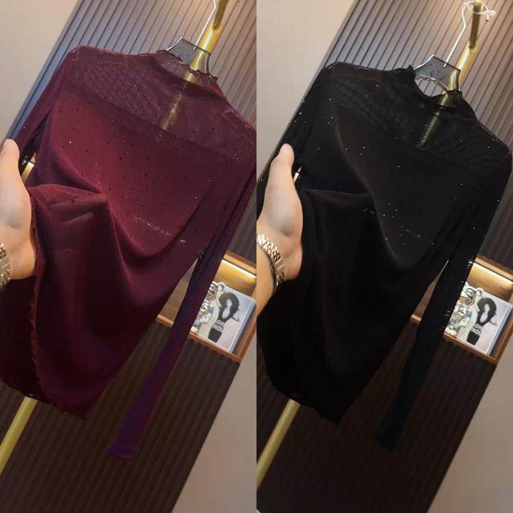 内搭网纱气质木耳边半高领显瘦春夏新款性感遮肚纯欲风欧洲站上衣,女装/女士精品,T恤,淘宝优惠券,粉丝福利购,淘宝优惠卷