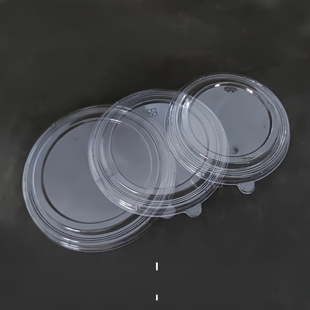 一次性纸碗圆形双层塑料内托隔断牛皮纸碗外卖打包盒无胶自粘餐盒