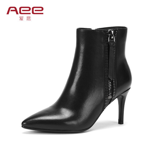 别致双拉链、舒适大底、尖头细跟