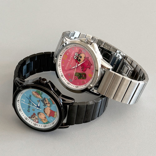 小新卡通手表竹节金属不锈钢表带