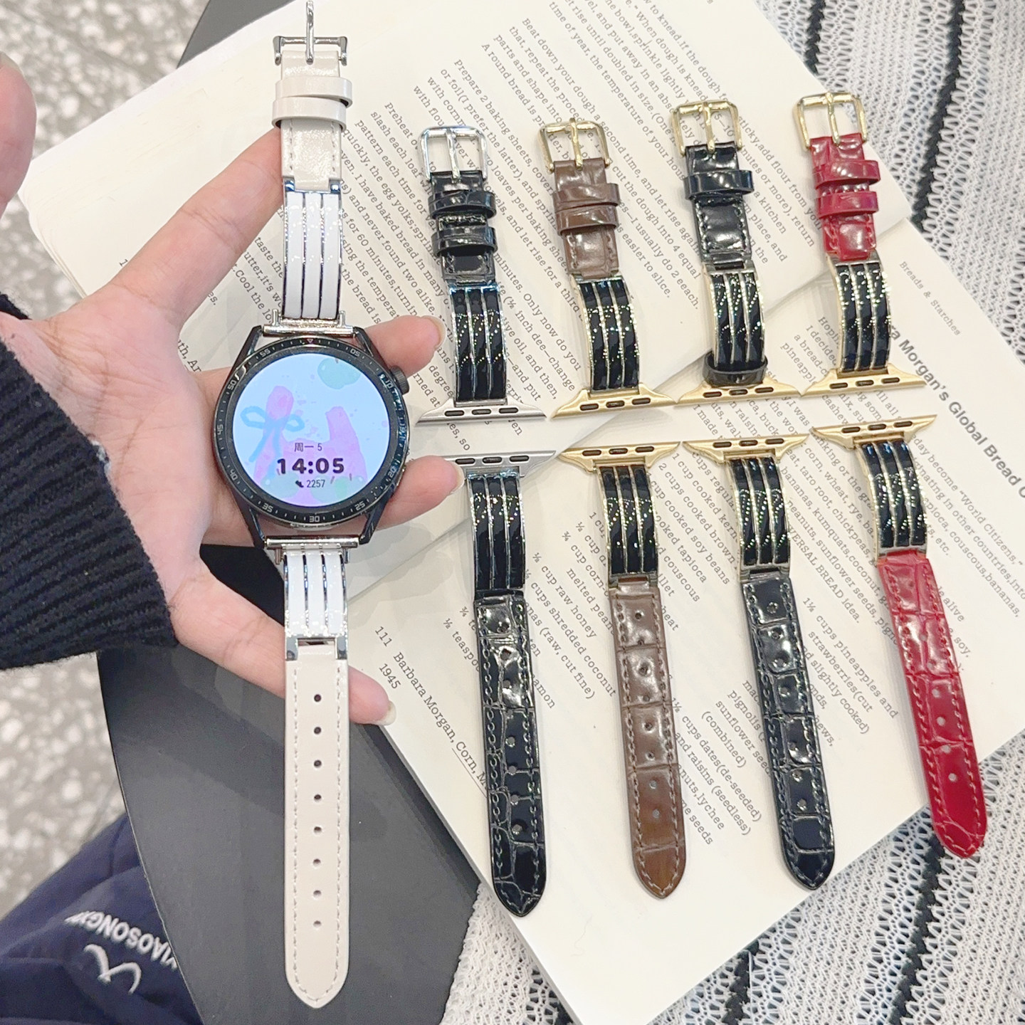 鎏金手镯金属GT5适用华为GT6手表watch4pro表带se苹果s11小米9pro