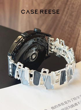 不规则弹力一体金属GT4适用华为GT3手表watch4pro表带苹果iwatch9