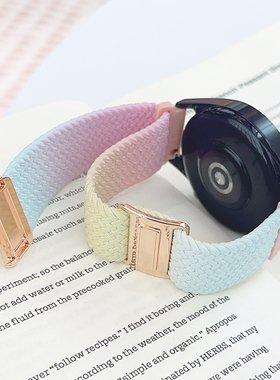 编织渐变尼龙回环磁吸GT4适用gt2华为GT3手表watch4pro表带Magic2