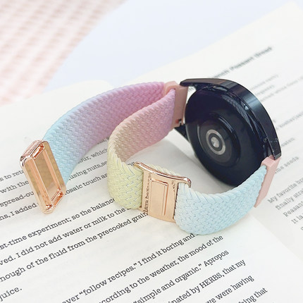 编织渐变尼龙回环磁吸GT4适用gt2华为GT3手表watch4pro表带Magic2