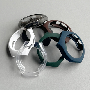 适用华为watch5手表保护壳软壳半包镂空透明皮纹46mm软套42mm新款