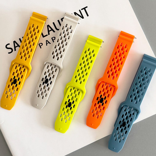 夏天透气硅胶拼色GT5新款表带