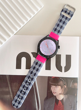 JK格子硅胶格纹新款GT4适用gt华为GT3手表watch4pro表带荣耀Magic