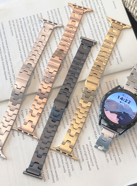 高级金属小蛮腰H扣新款GT5适用华为GT3手表watch4pro表带小米苹果