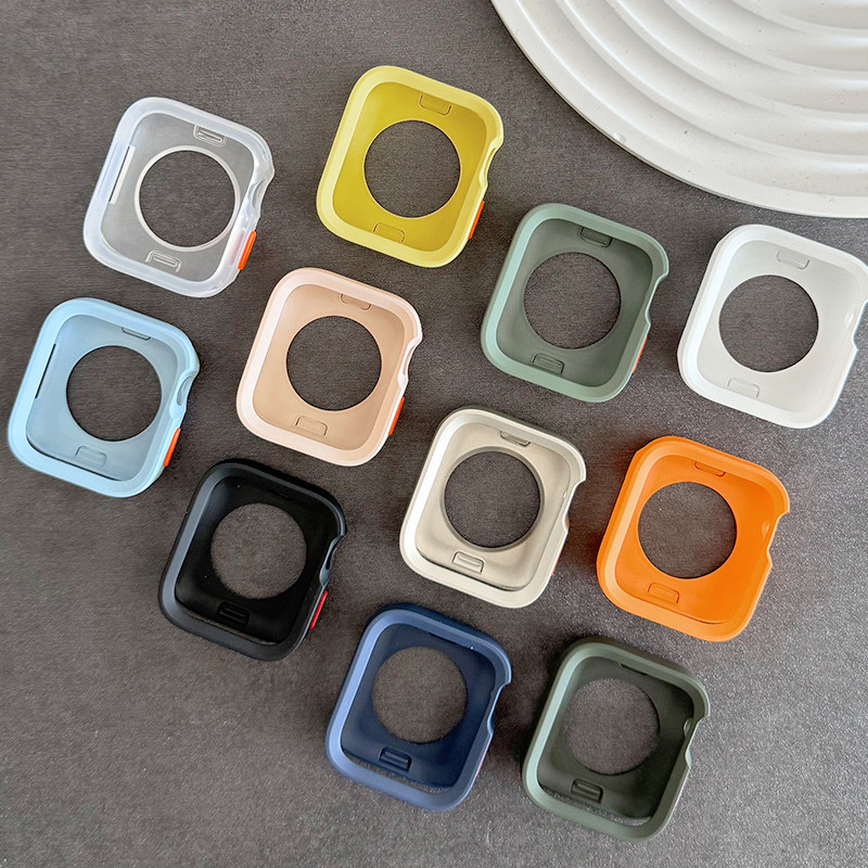 纯色iwatch保护壳软壳防摔适用s9苹果手表se按键s8新款applewatch,智能设备,智能手表/手环保护壳,淘宝优惠券,粉丝福利购,淘宝优惠卷