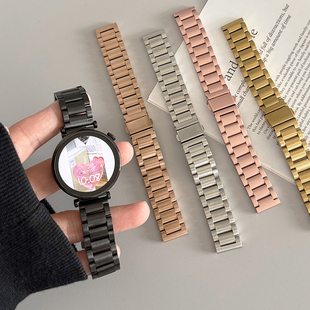 三株金属不锈钢GT5 适用华为GT3手表watch4pro表带苹果荣耀 41新款