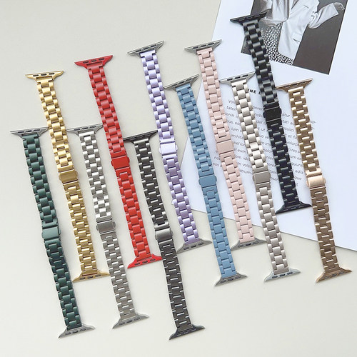 三株不锈钢小蛮腰适用iwatch表带