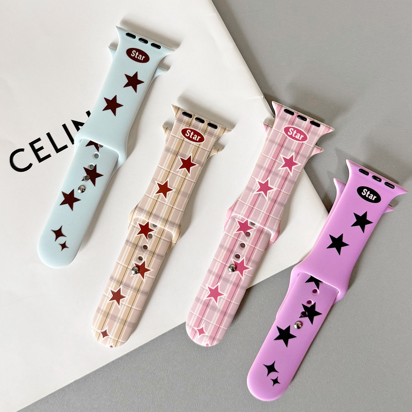 星星韩国运动硅胶s10适用applewatch手表iwatch表带se苹果s11小众