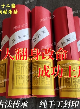 龙虎山纯手工十万贯玉皇债务朱砂十二道长开补财通宝精药