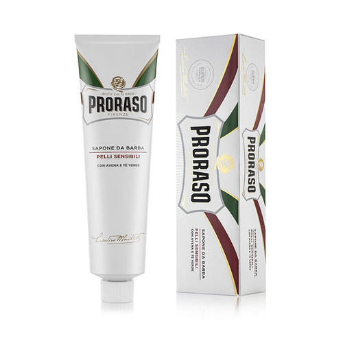 Proraso意大利进口燕麦绿茶剃须膏男士手动湿剃刮胡膏低敏型150ML