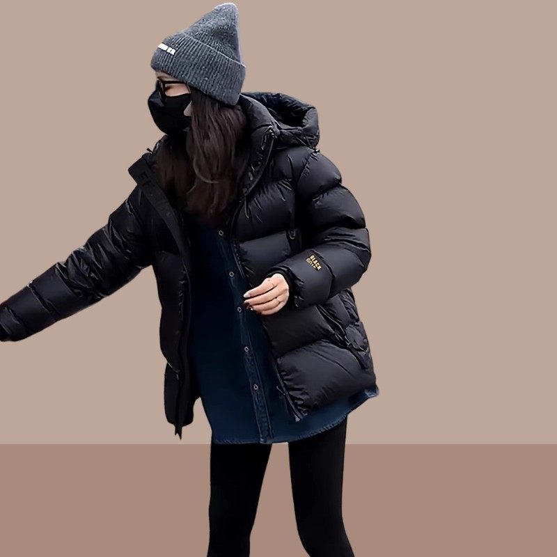 黑金羽绒服女2025冬新款小个子宽松时尚黑色面包服短款棉衣外套,女装/女士精品,棉衣/棉服,淘宝优惠券,粉丝福利购,淘宝优惠卷