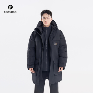 muturbo幕天铂极地御寒派克羽绒服严冬户外长款保暖冬装加厚外套