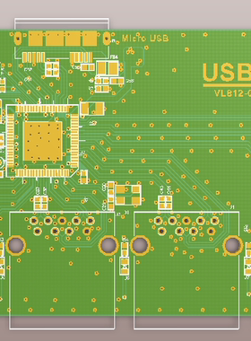USB HUB PCB源文件 AD文件 VL812芯片电路图，发邮箱
