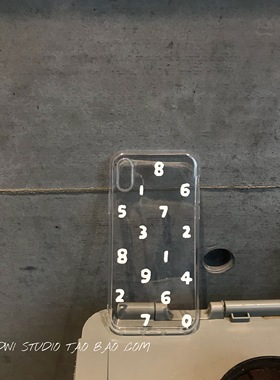 DWISTUDIOins冷淡风白色数字手机壳13适用苹果12pro软14华为p30全包15pro新款16promax男生iPhone17promax