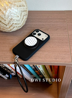 DWI STUDIO简约高级感波点挂绳手机壳17promax全包AI按键适用苹果16promaxiPhone16液态硅胶壳15/14